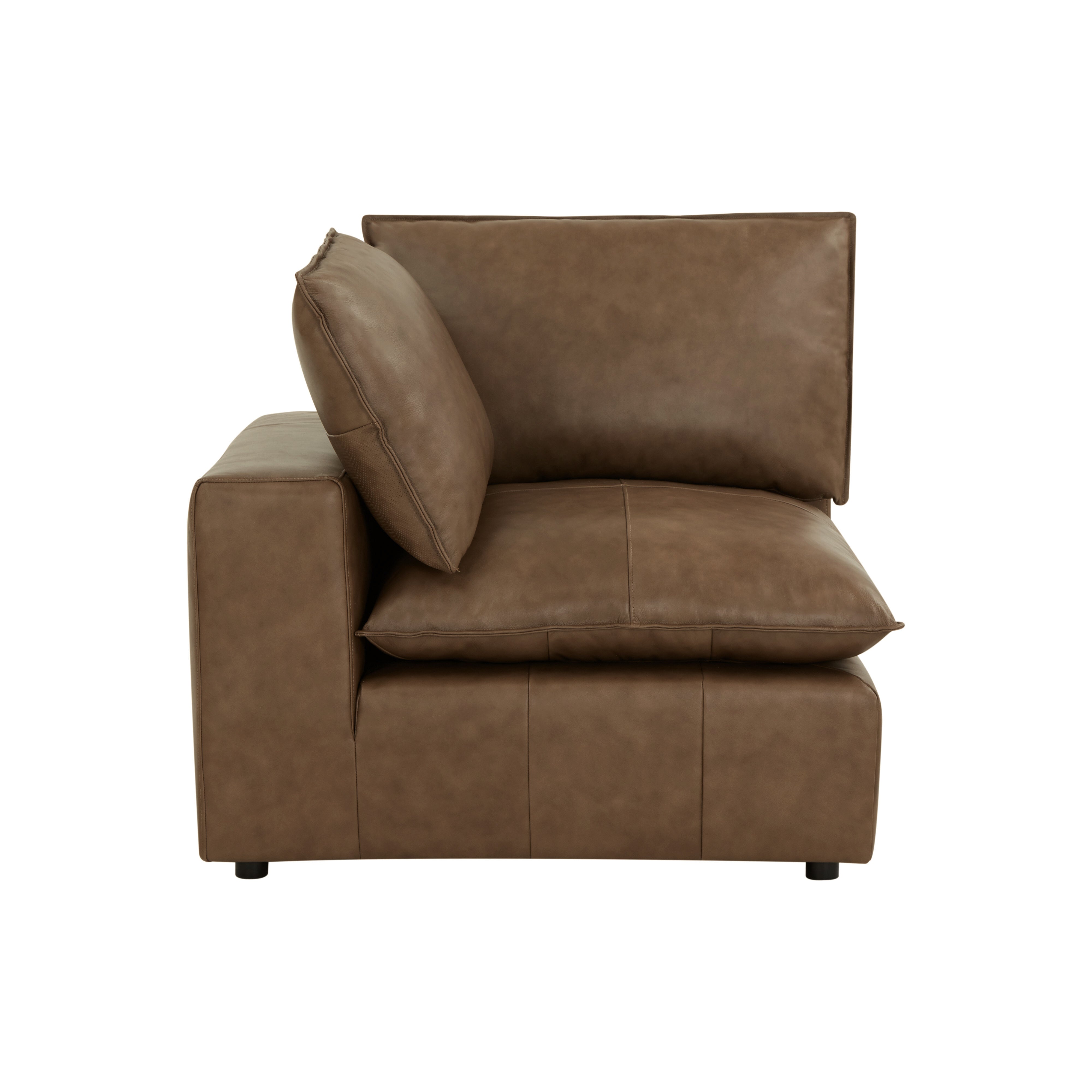 Cali Brown Leather Modular Corner Chair
