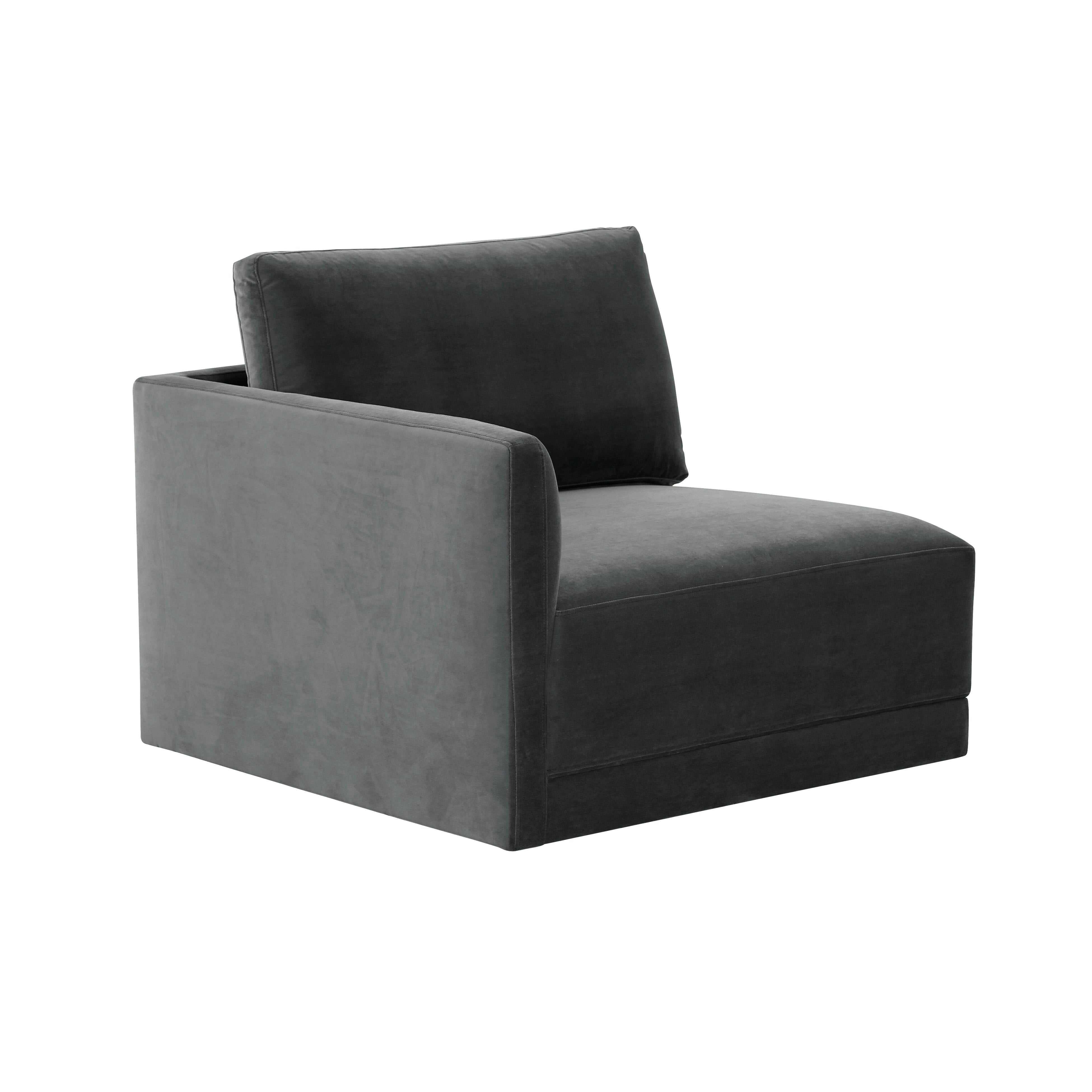 Willow Performance Velvet Modular LAF Corner Chair