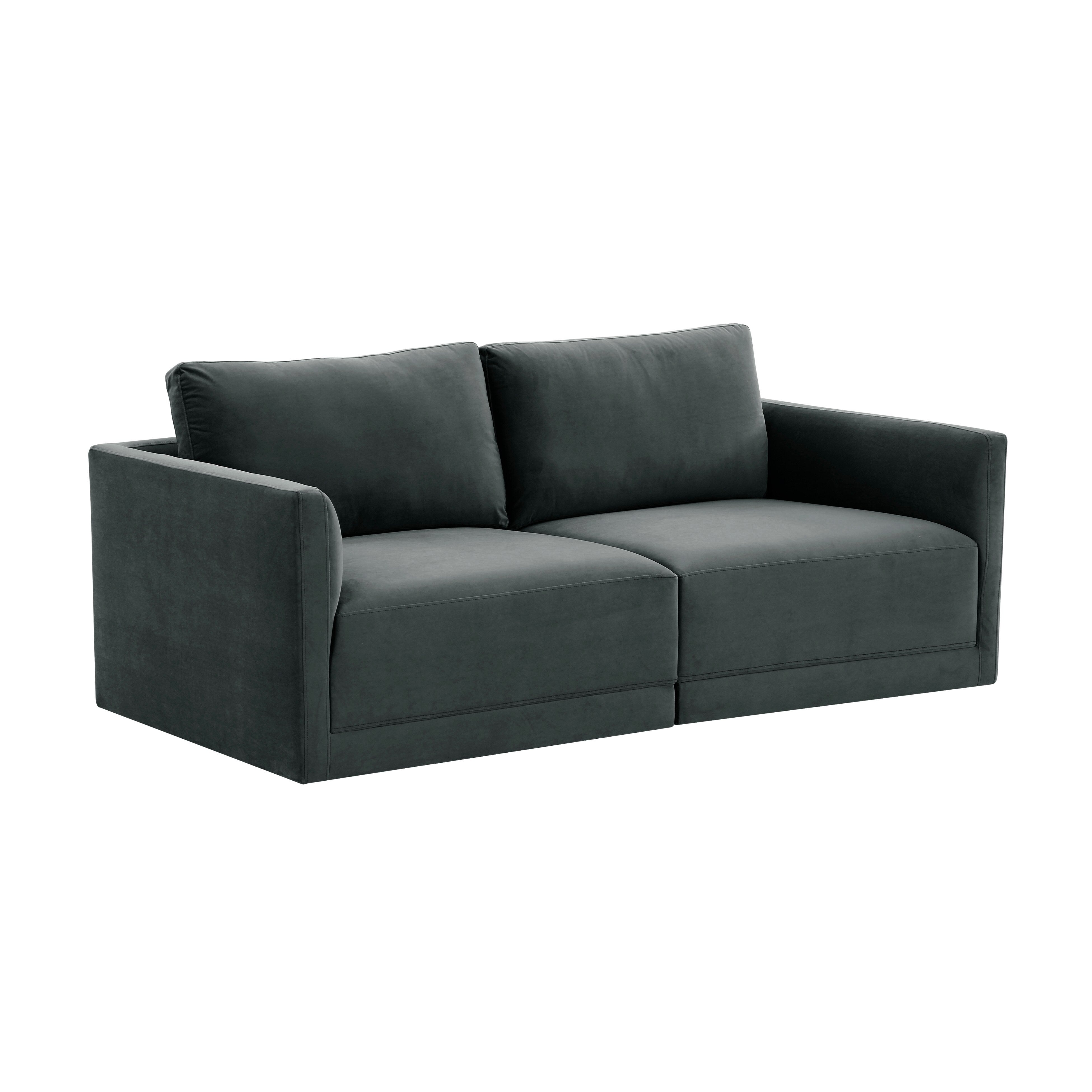 Willow 74" Performance Velvet Modular Loveseat
