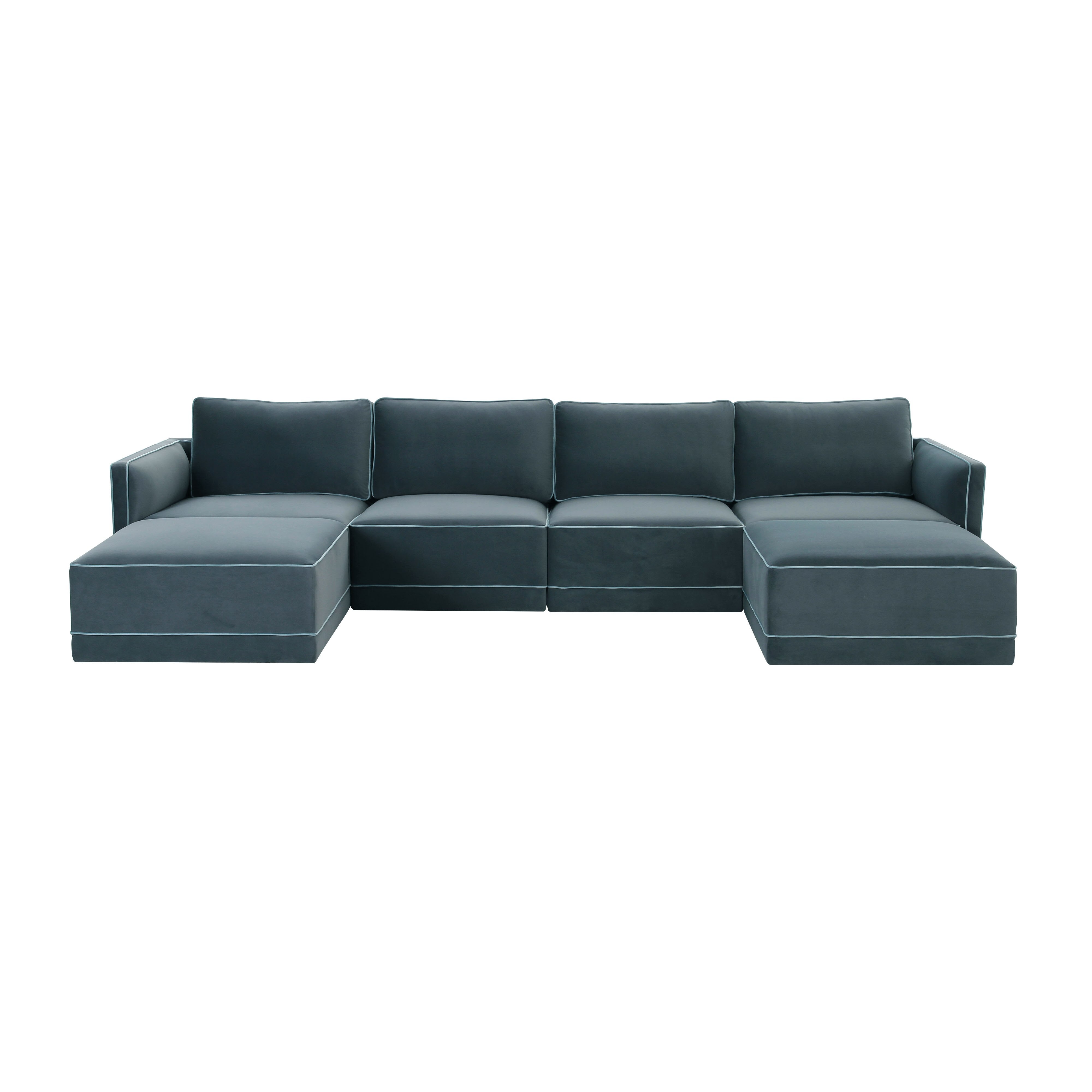 Willow 6-Piece Performance Velvet Modular U Sectional