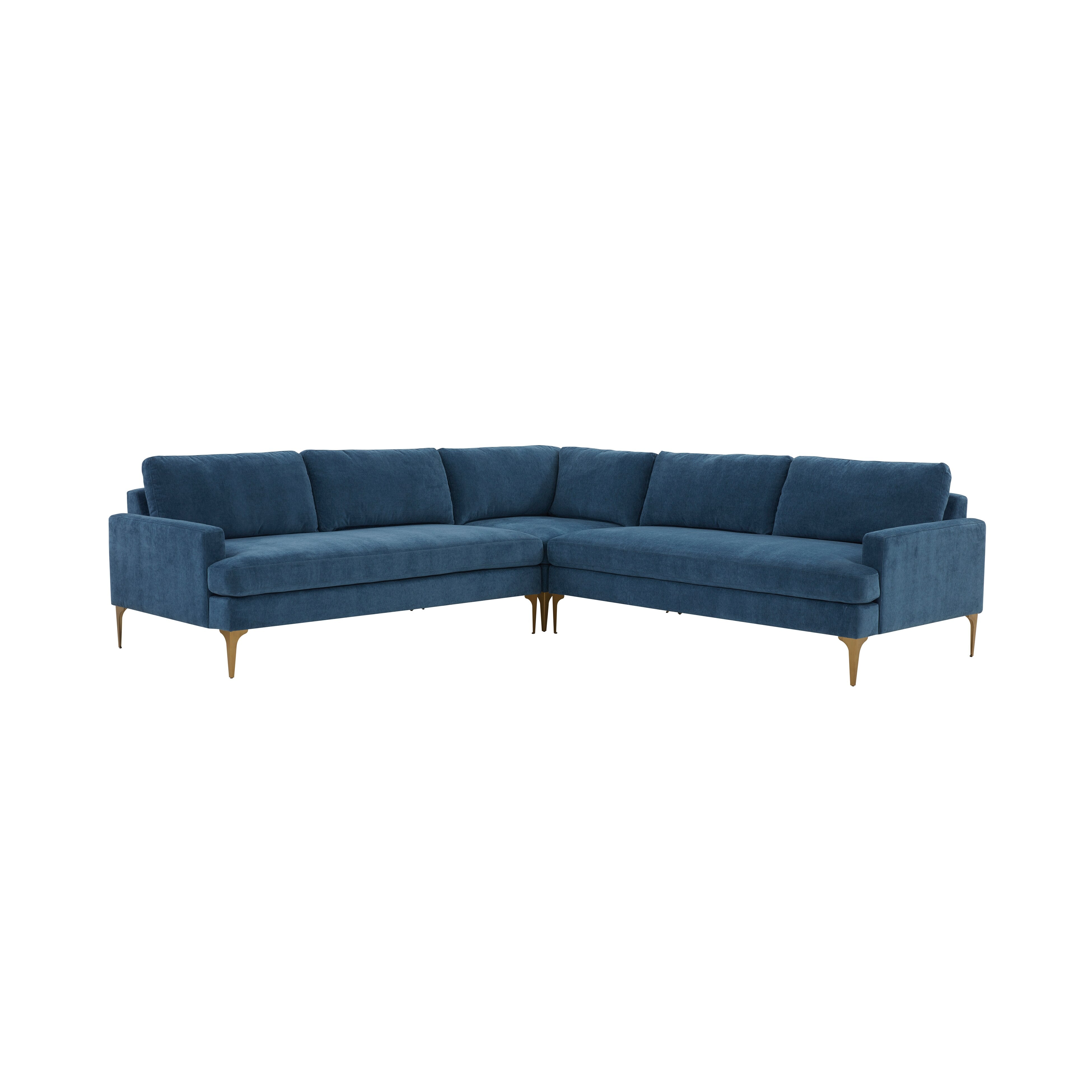 Serena 3-Piece Performance Velvet L-Sectional