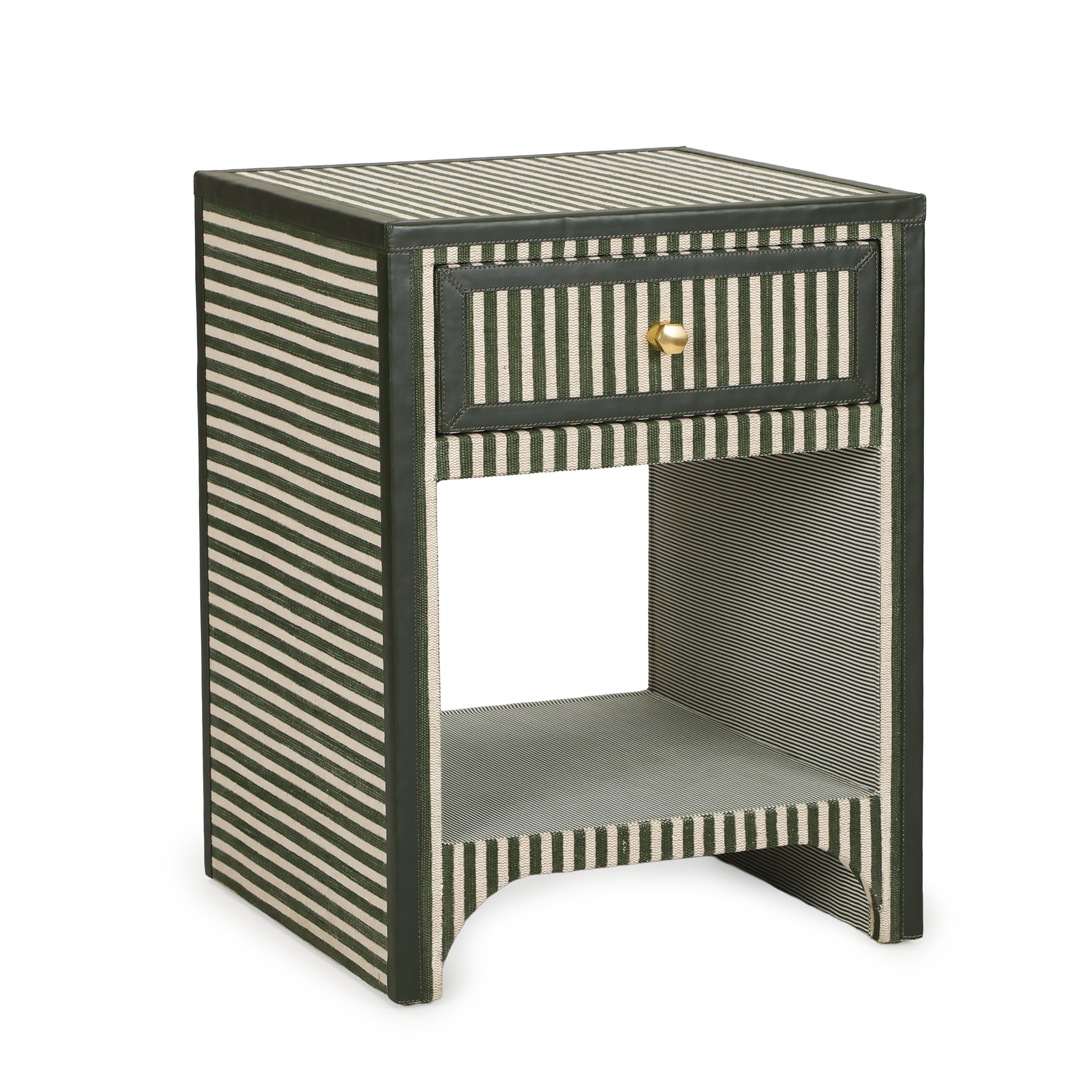 Kora 18" Cotton Jute 1-Drawer Conrtact-Grade Nightstand