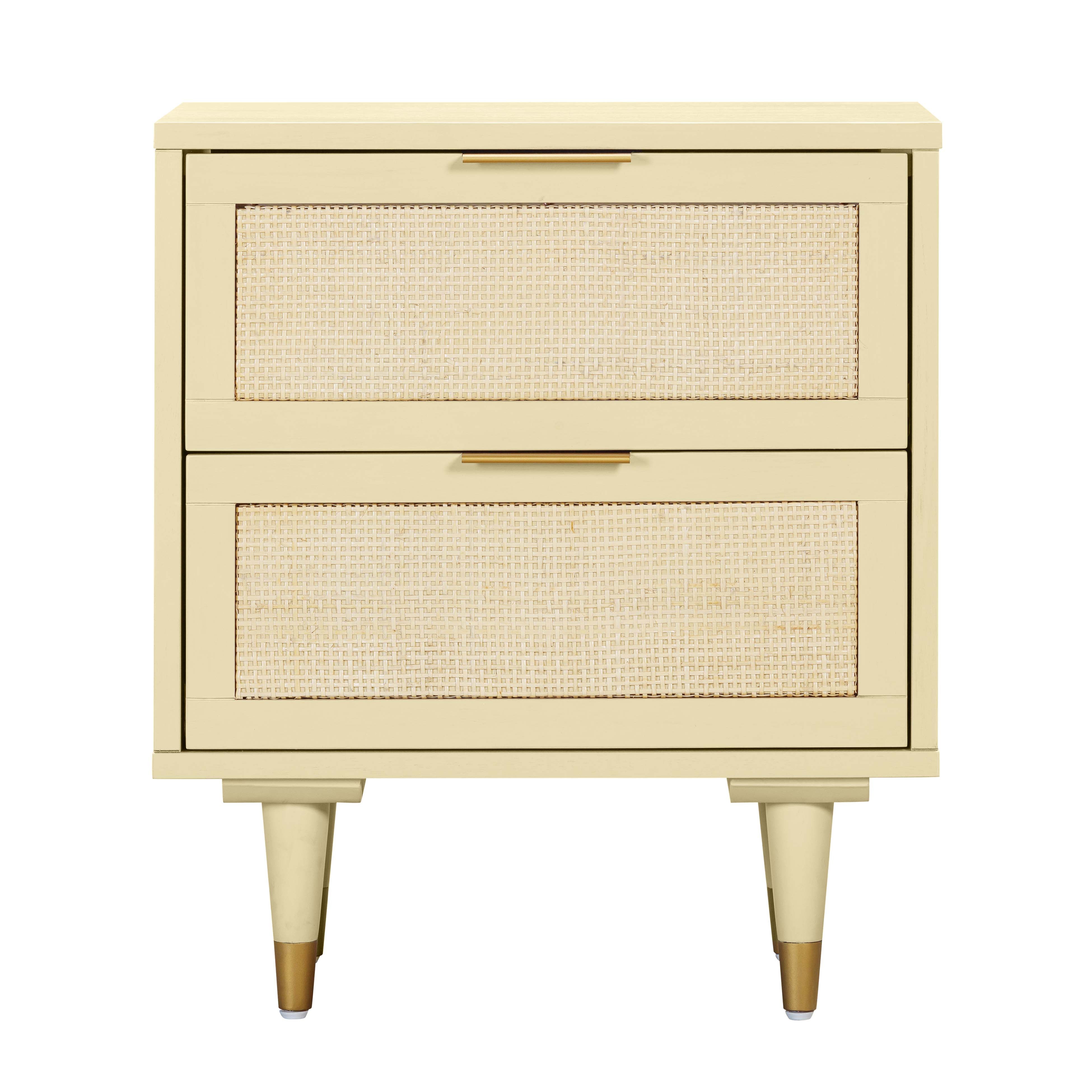 Sierra 22" Cane 2-Drawer Nightstand