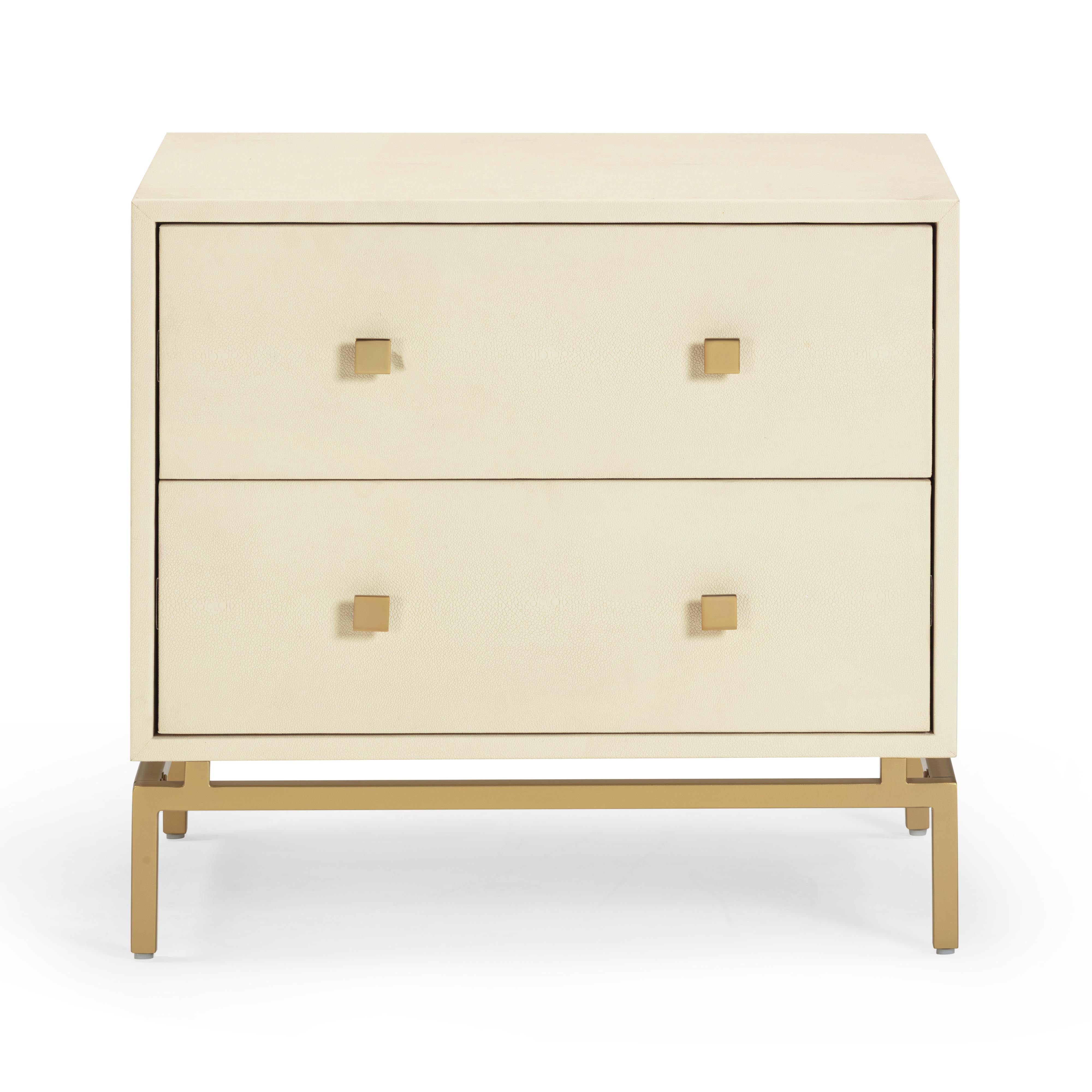 Pesce 25" Shagreen 2 Drawer Nightstand
