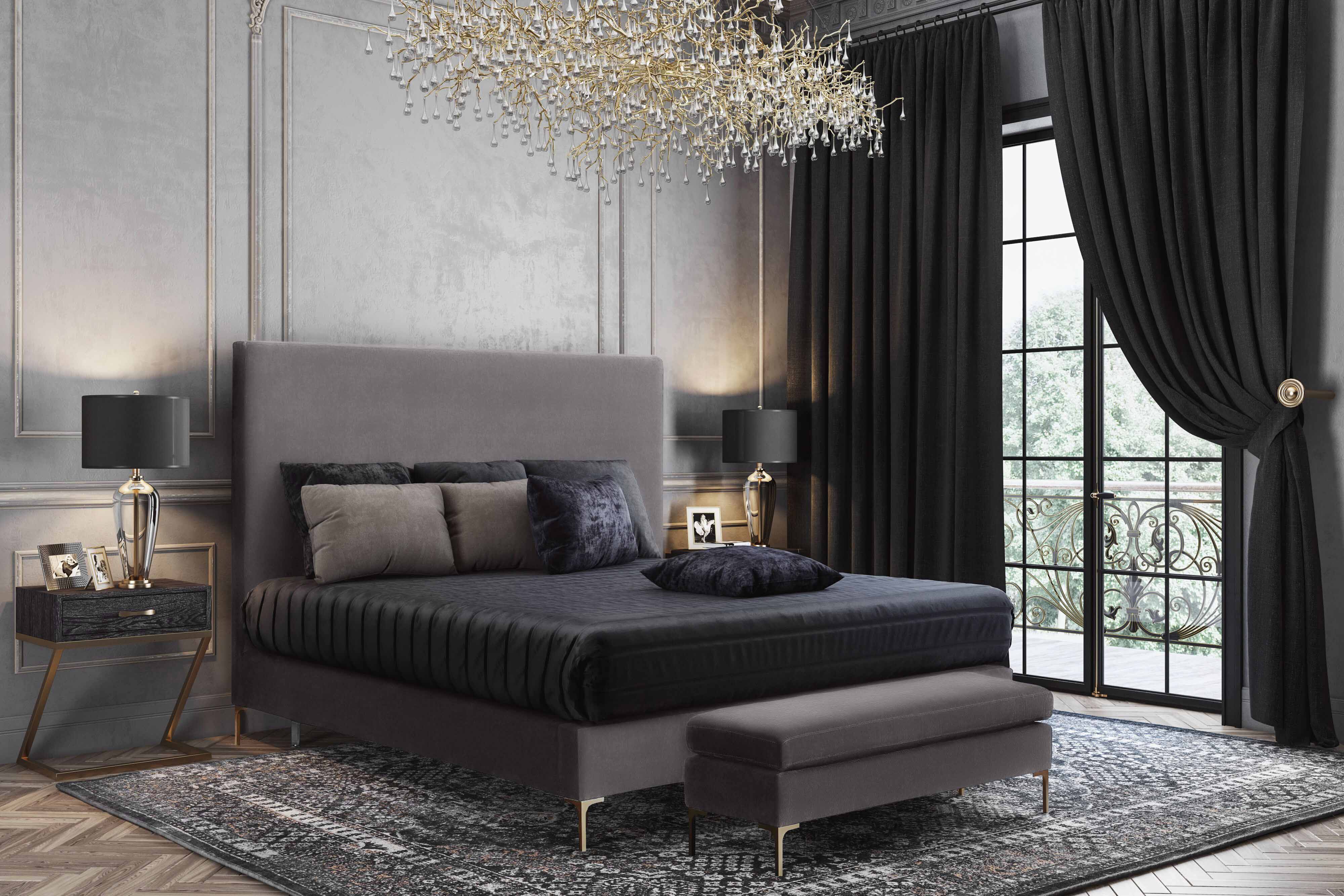 Delilah 55" Velvet Bench