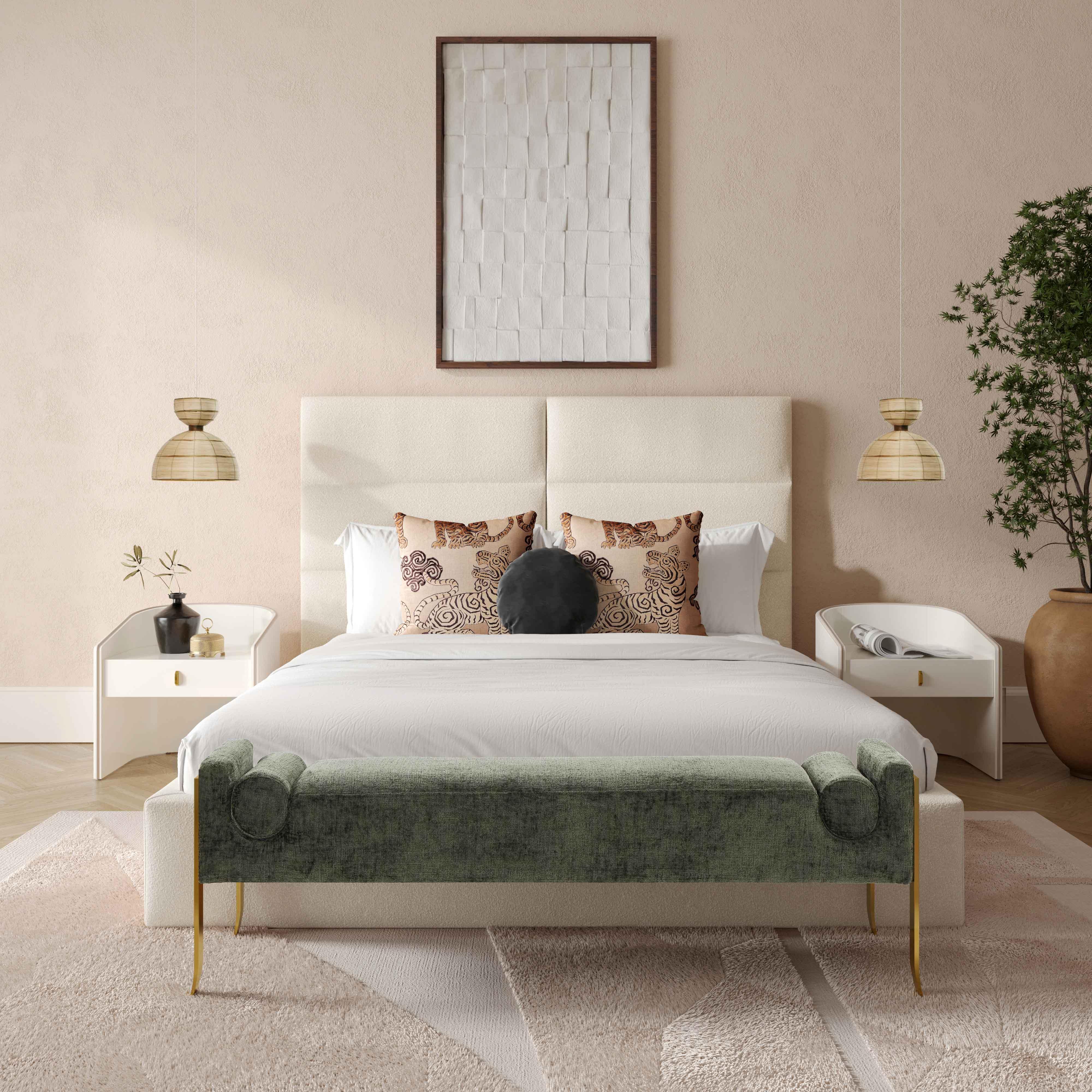 Eliana Cream Performance Boucle Bed