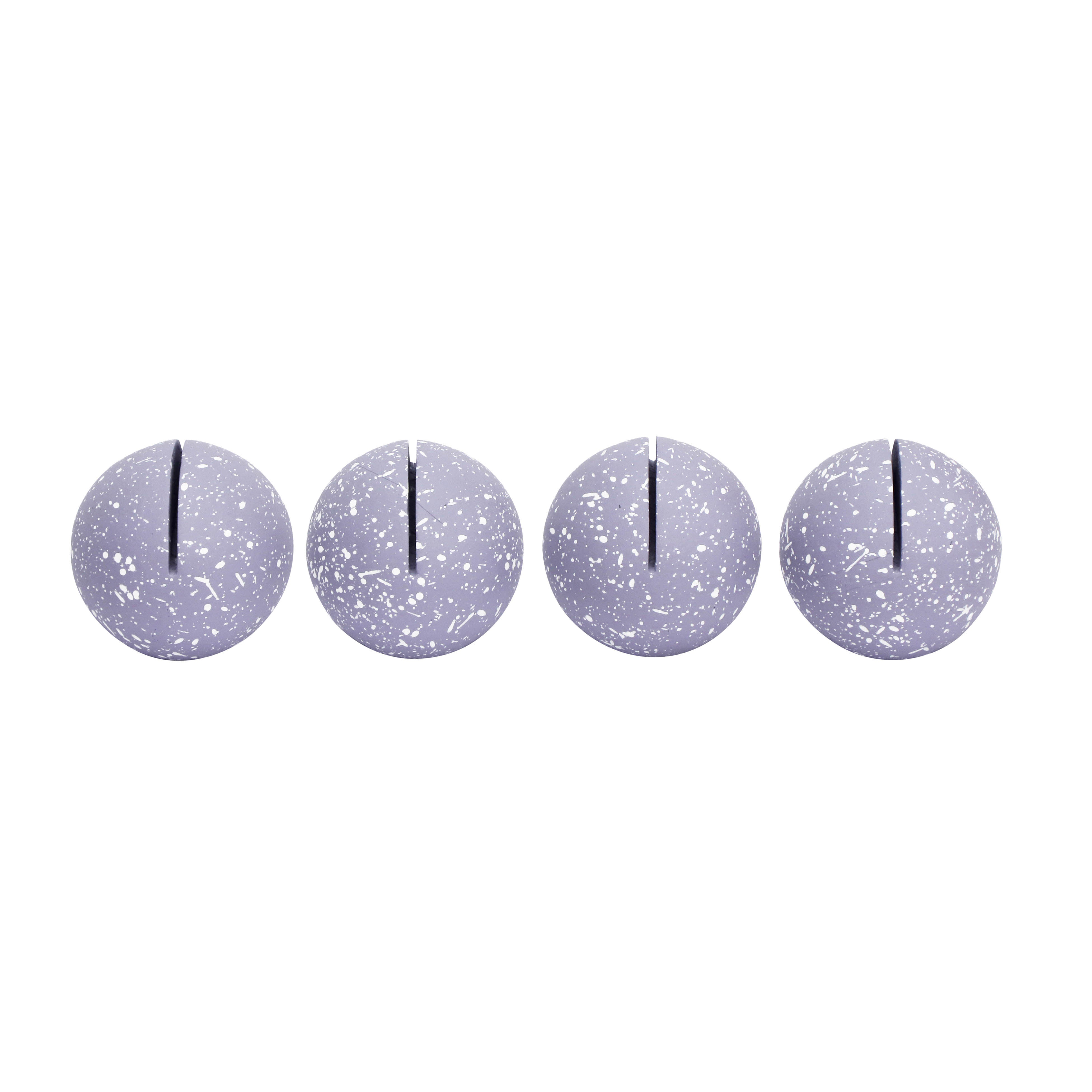 Gabby Speckled Round Card Holder - Set of 4