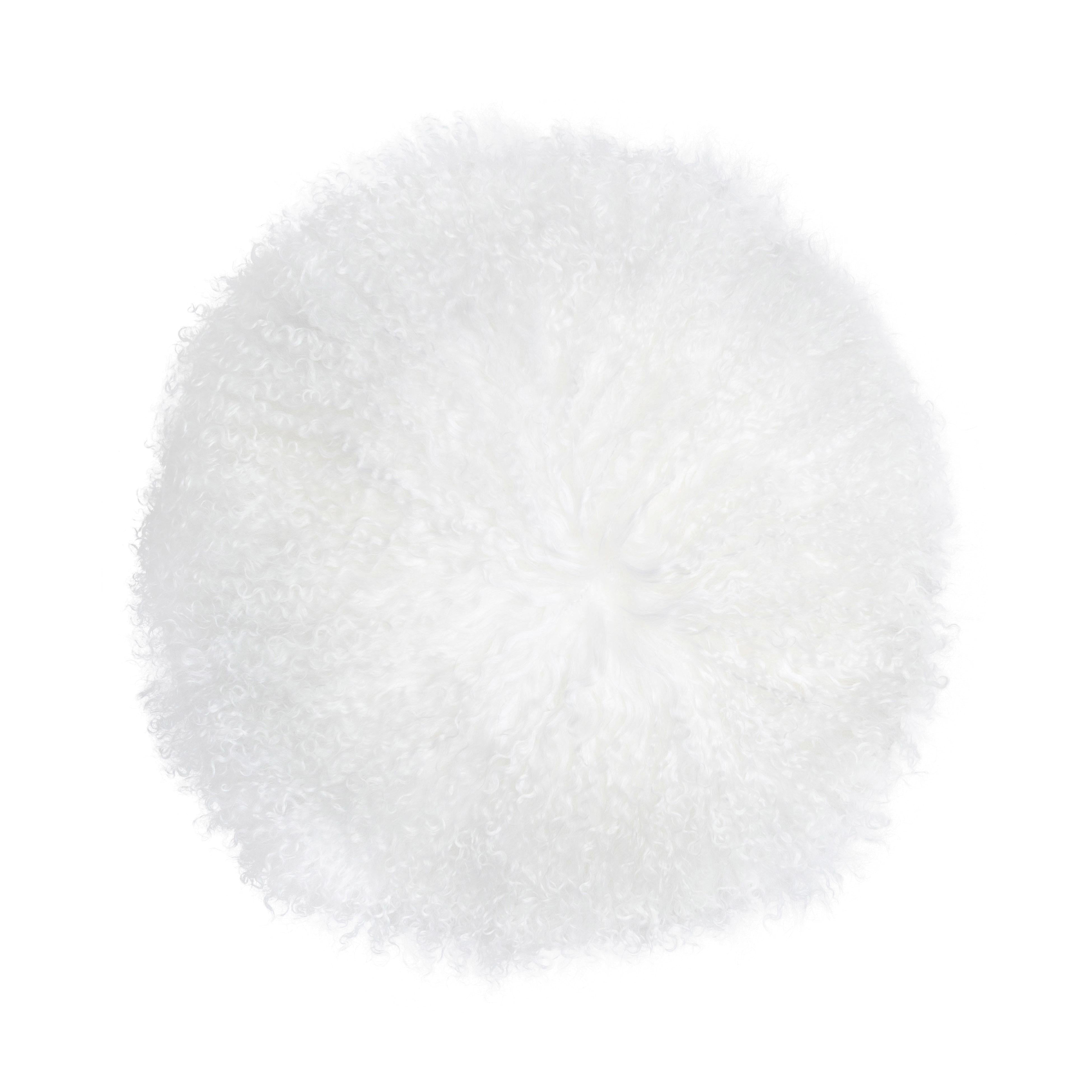 New Zealand 16" Sheepskin Round Throw Pillow
