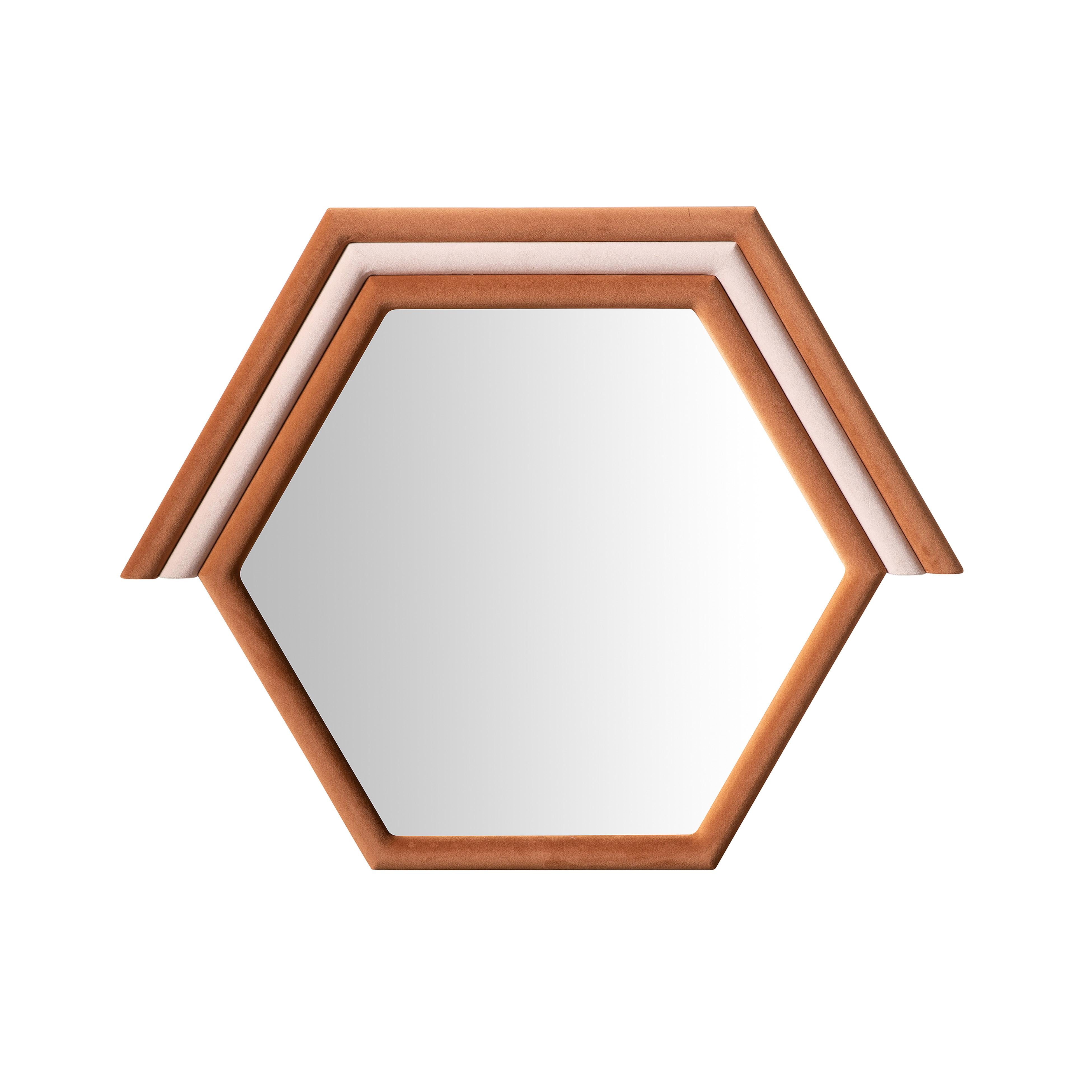 Lally 31.5"X24" Velvet Prism Wall Mirror