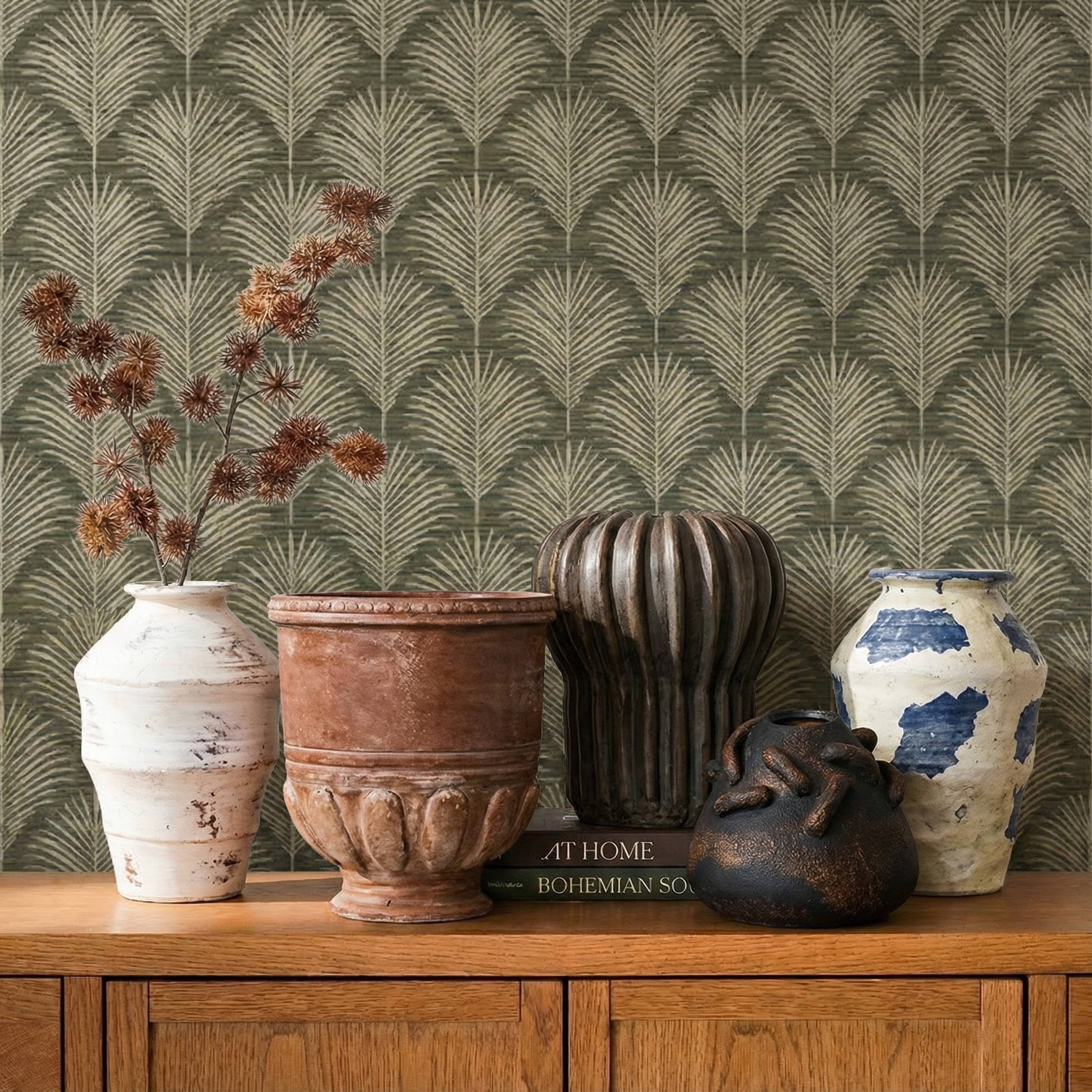 Visha Grey Green Terracotta Vase