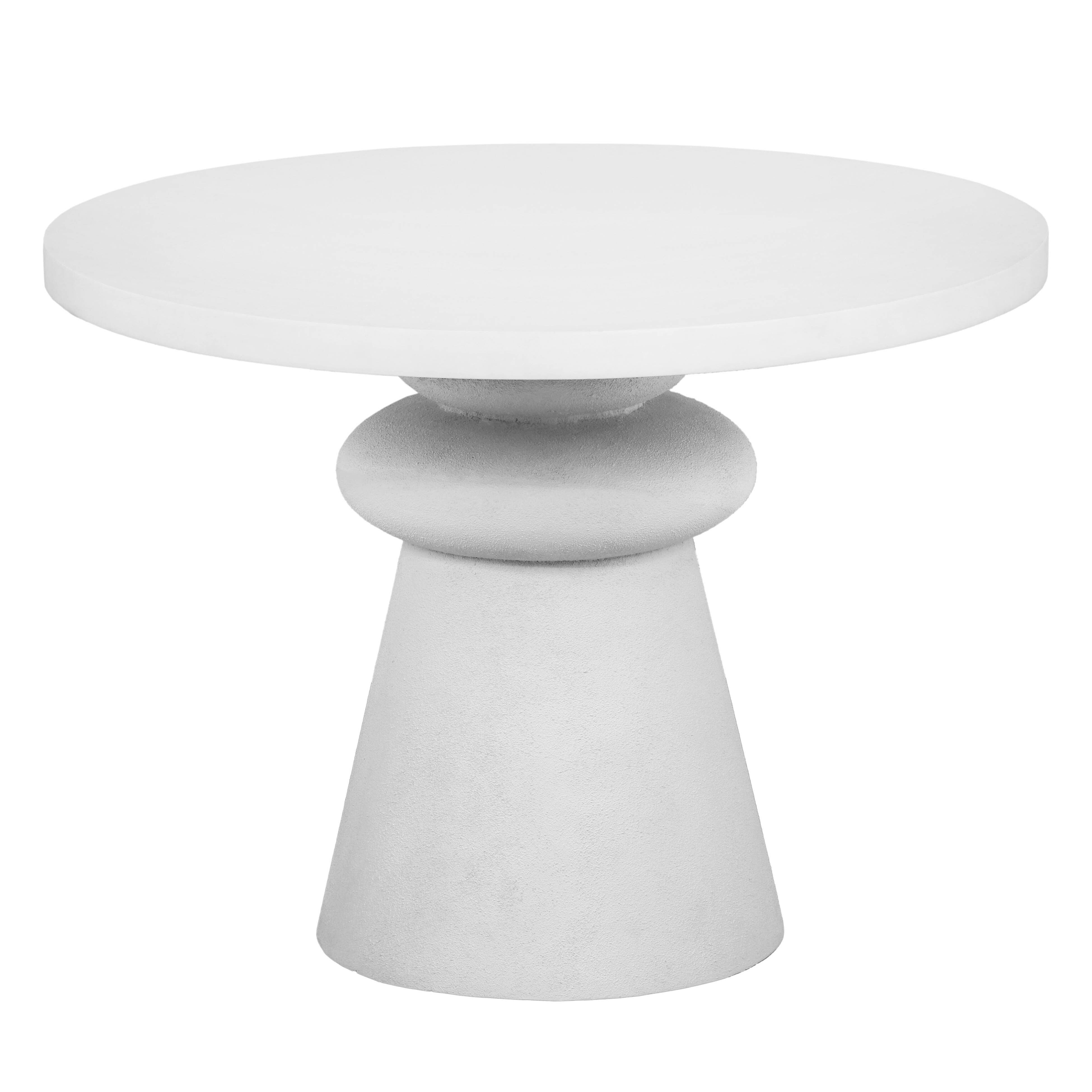 Lupita 42" White Round Dinette Table