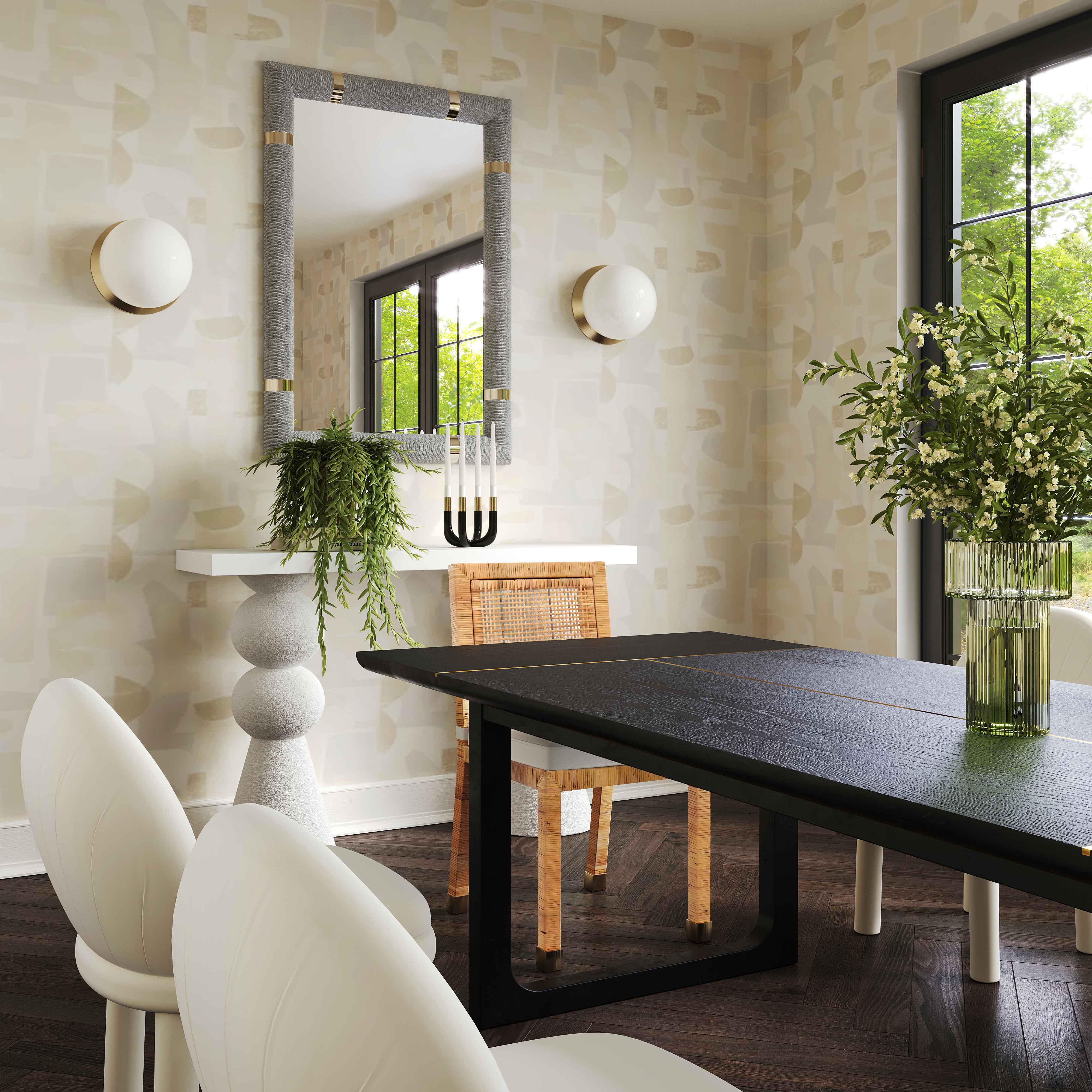 Shiloh 102" Black Ash Rectangular Dining Table