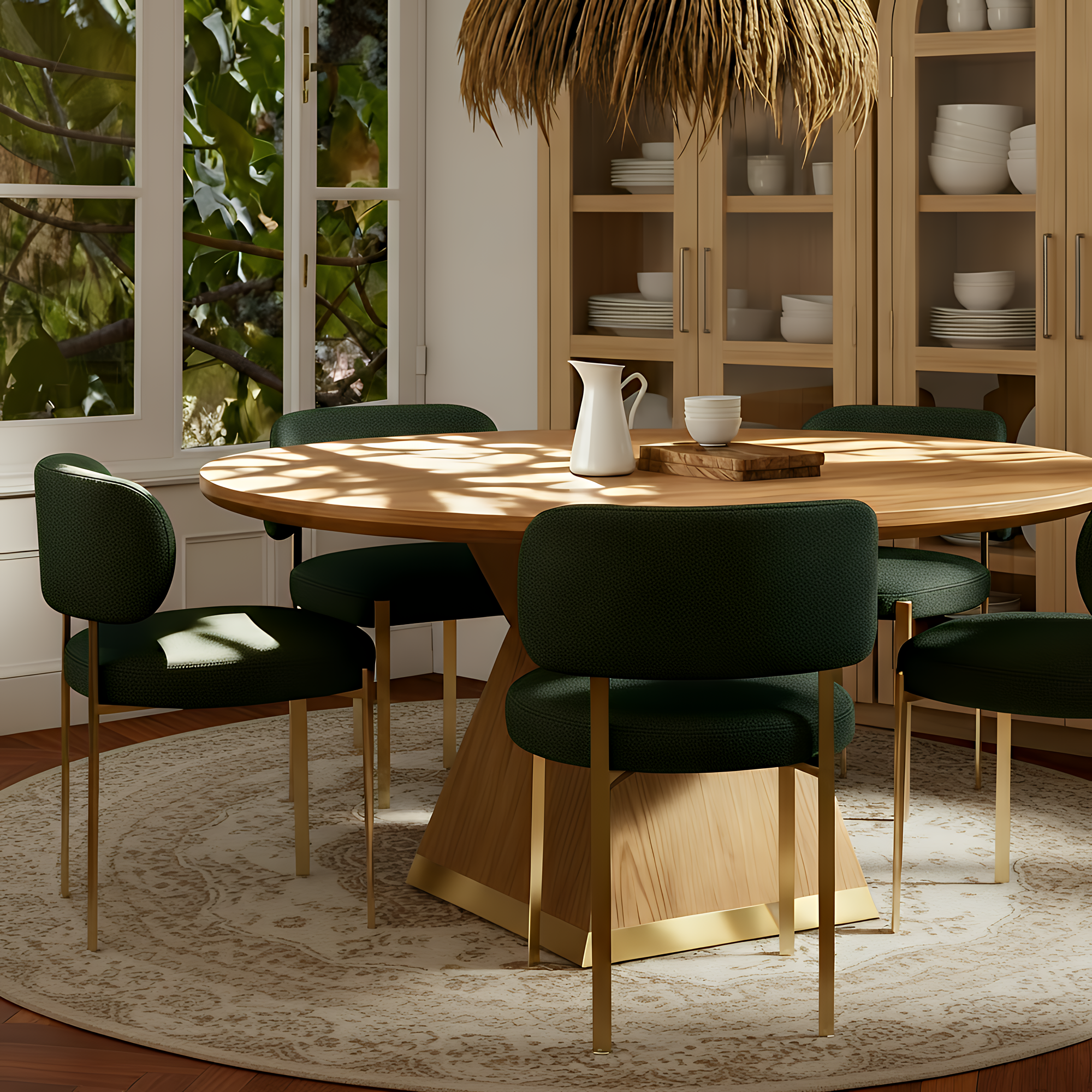 Margaret Green Performance Chenille Dining Chair