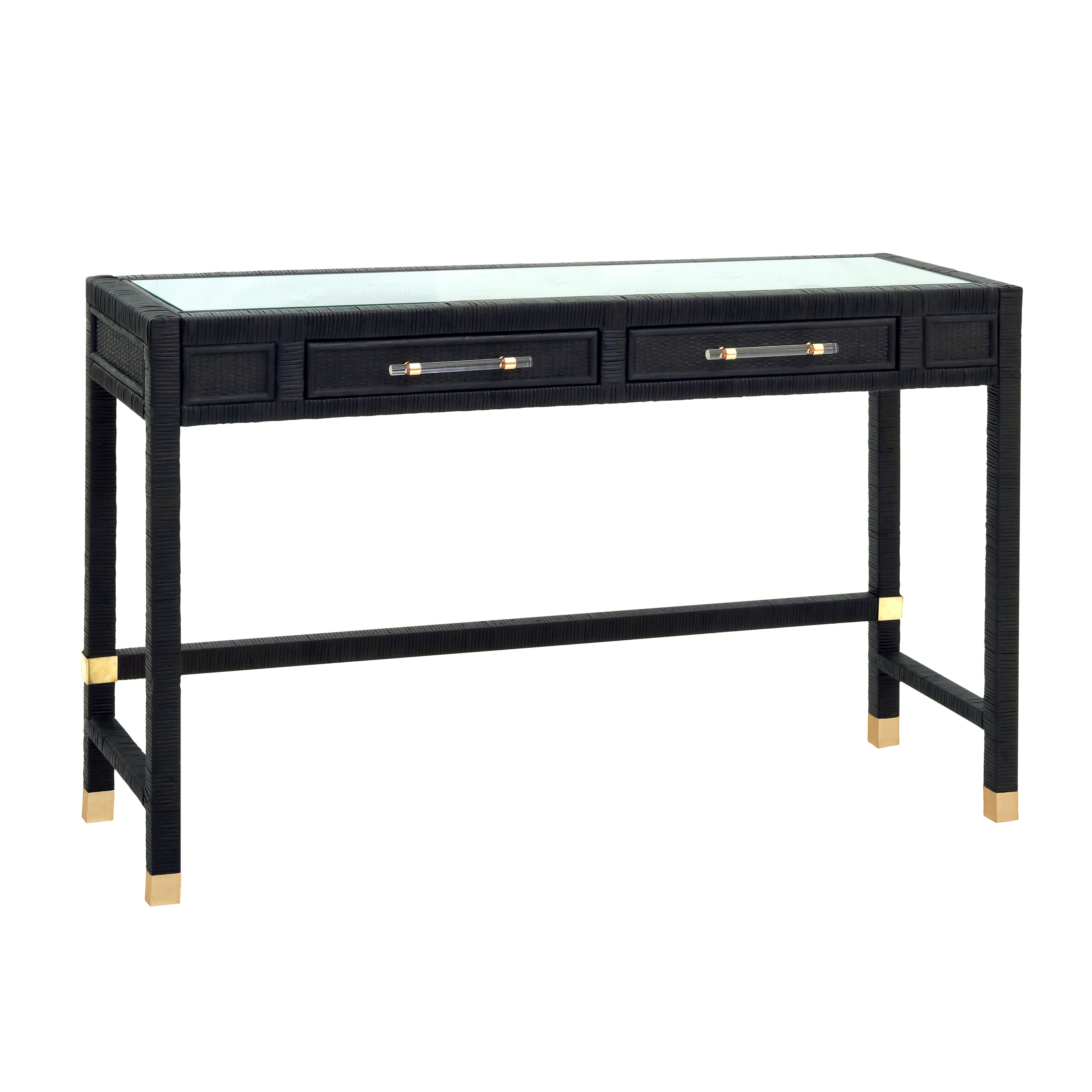 Amara 47" Woven Rattan Desk