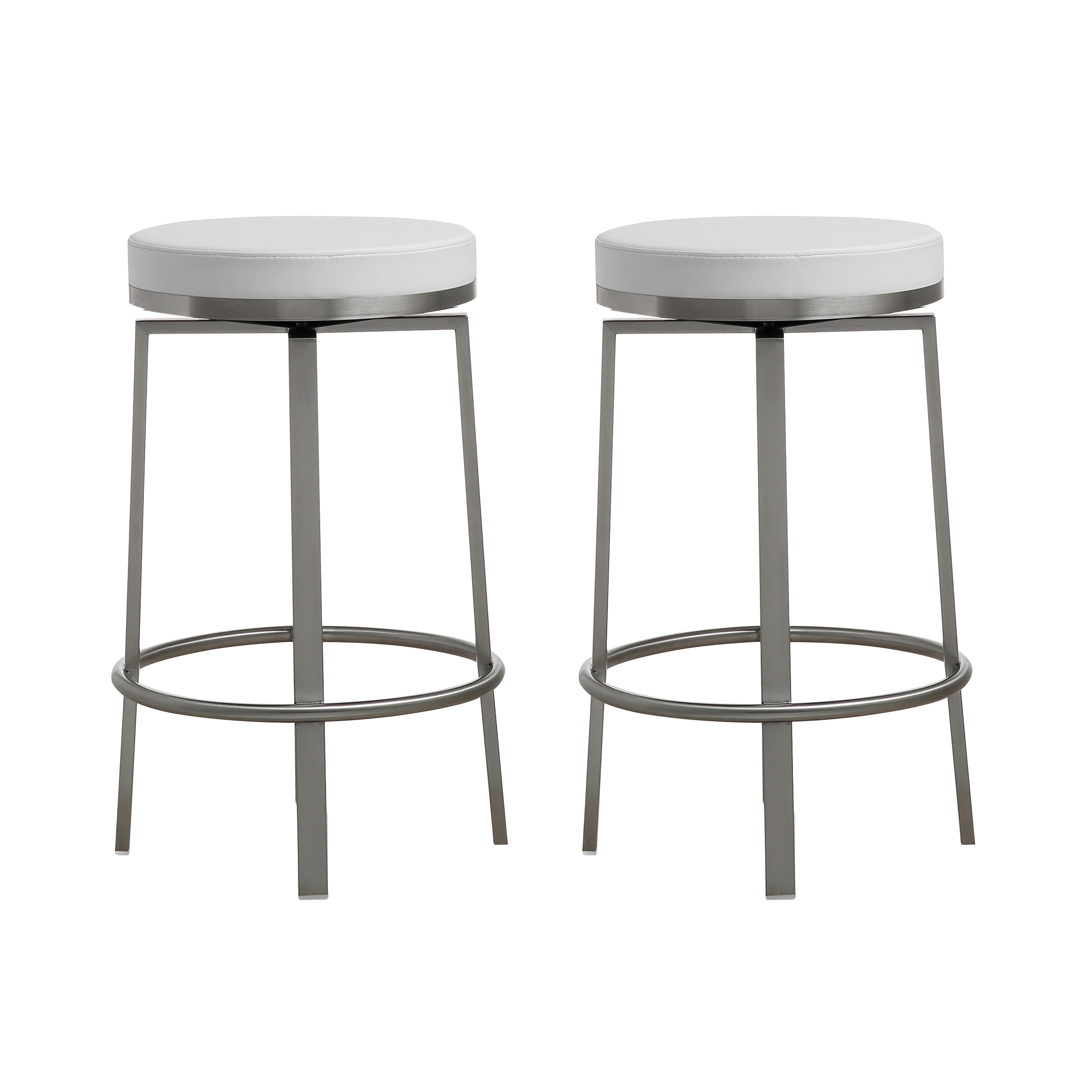 Pratt Performance Vegan Leather Swivel Counter Stool - Set of 2