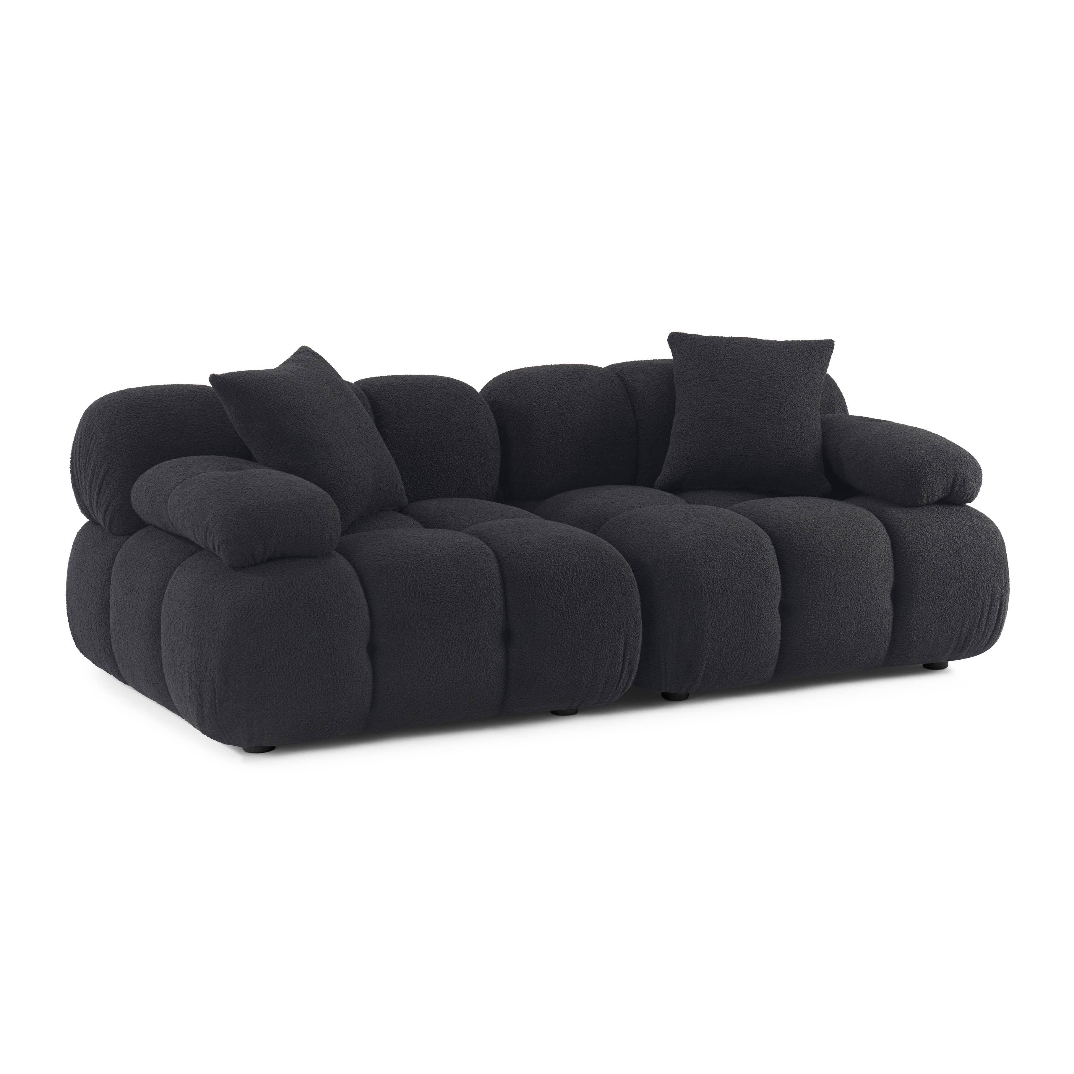 Calliope 79" Performance Vegan Shearling Modular Loveseat
