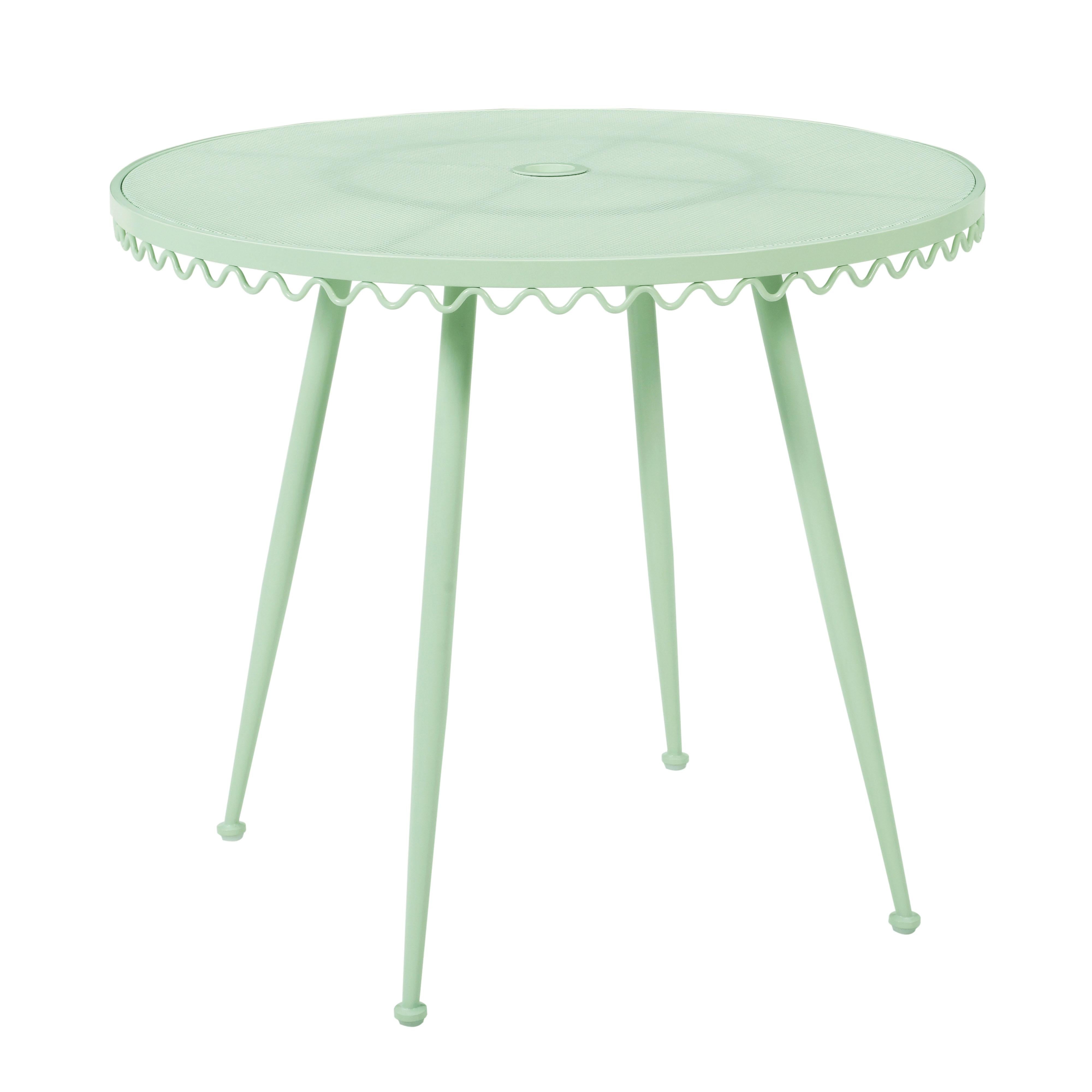 Erica 34" Wrought Iron Outdoor Round Cafe Table