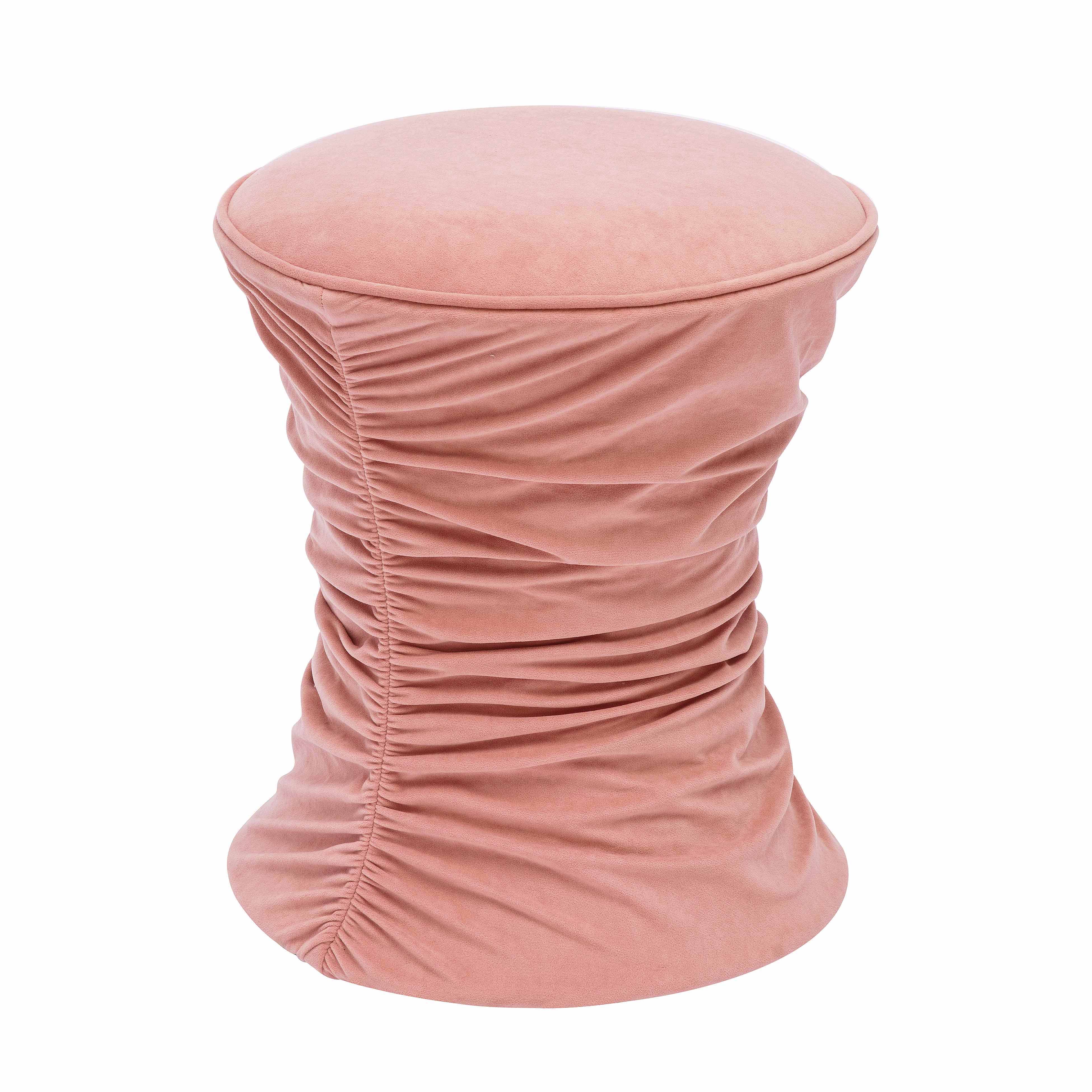 Bounce Ruched Performance Velvet Adjustable Ottoman