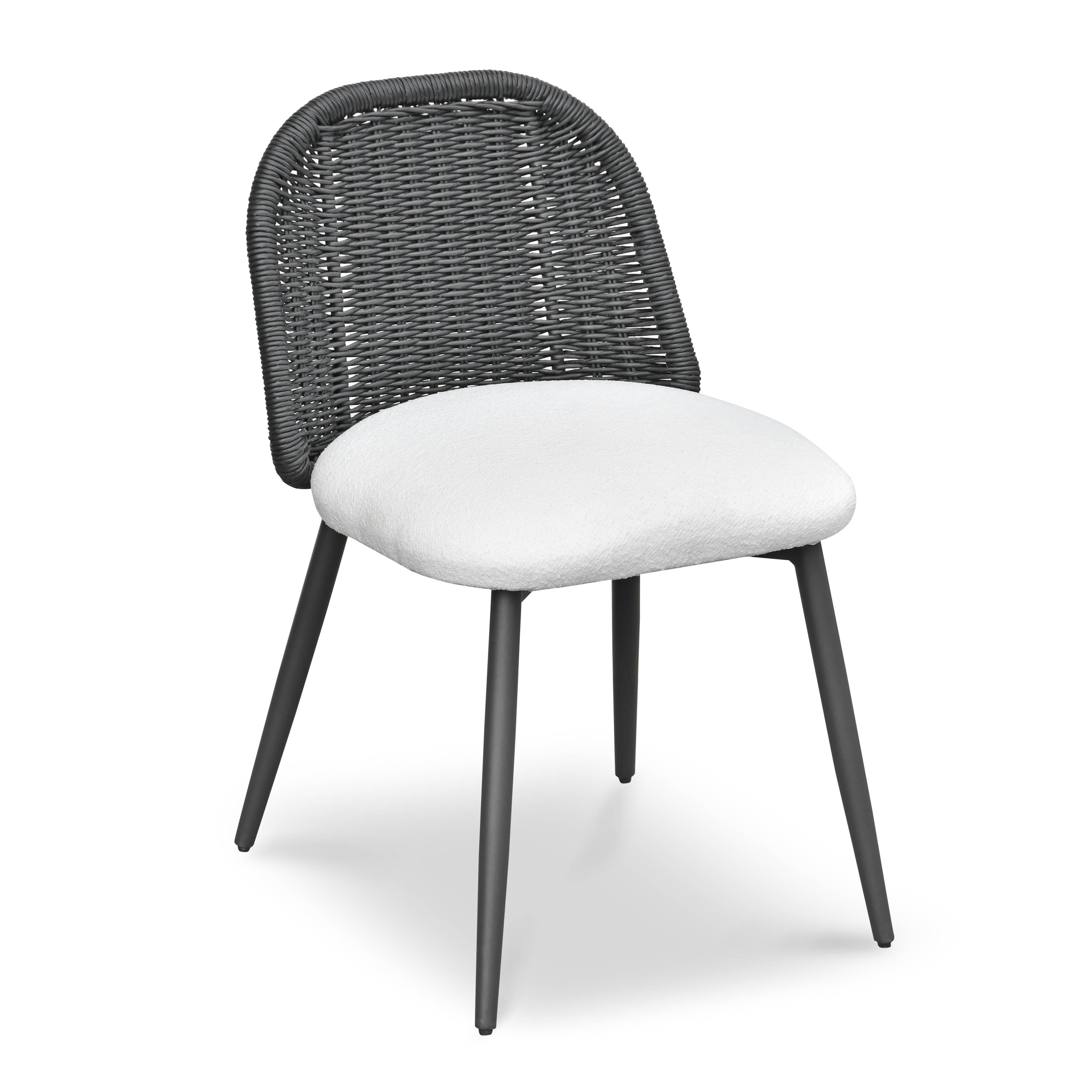 Alexa Rattan Performance Fabric Dining Chair