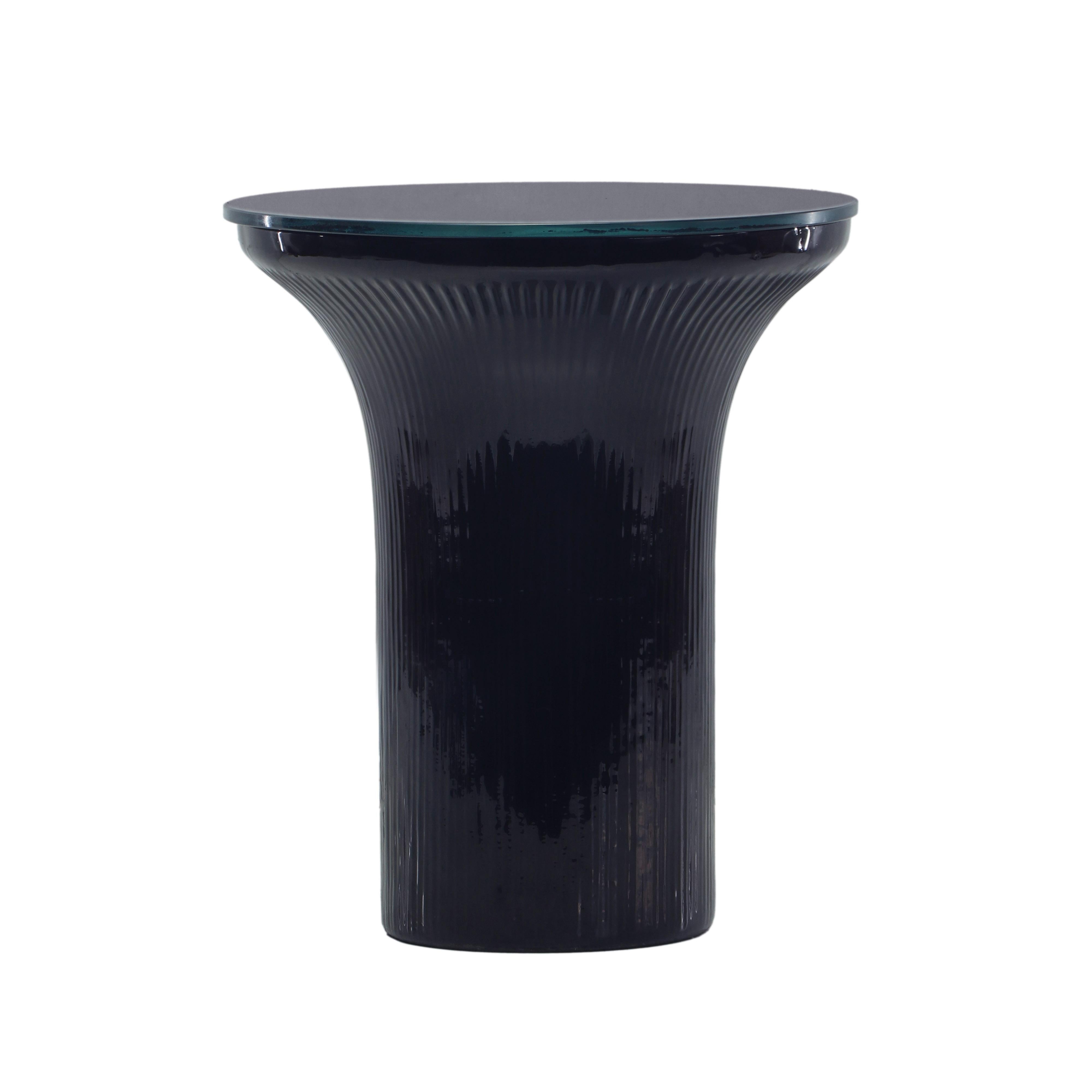 Cassandra Glass Flared Side Table
