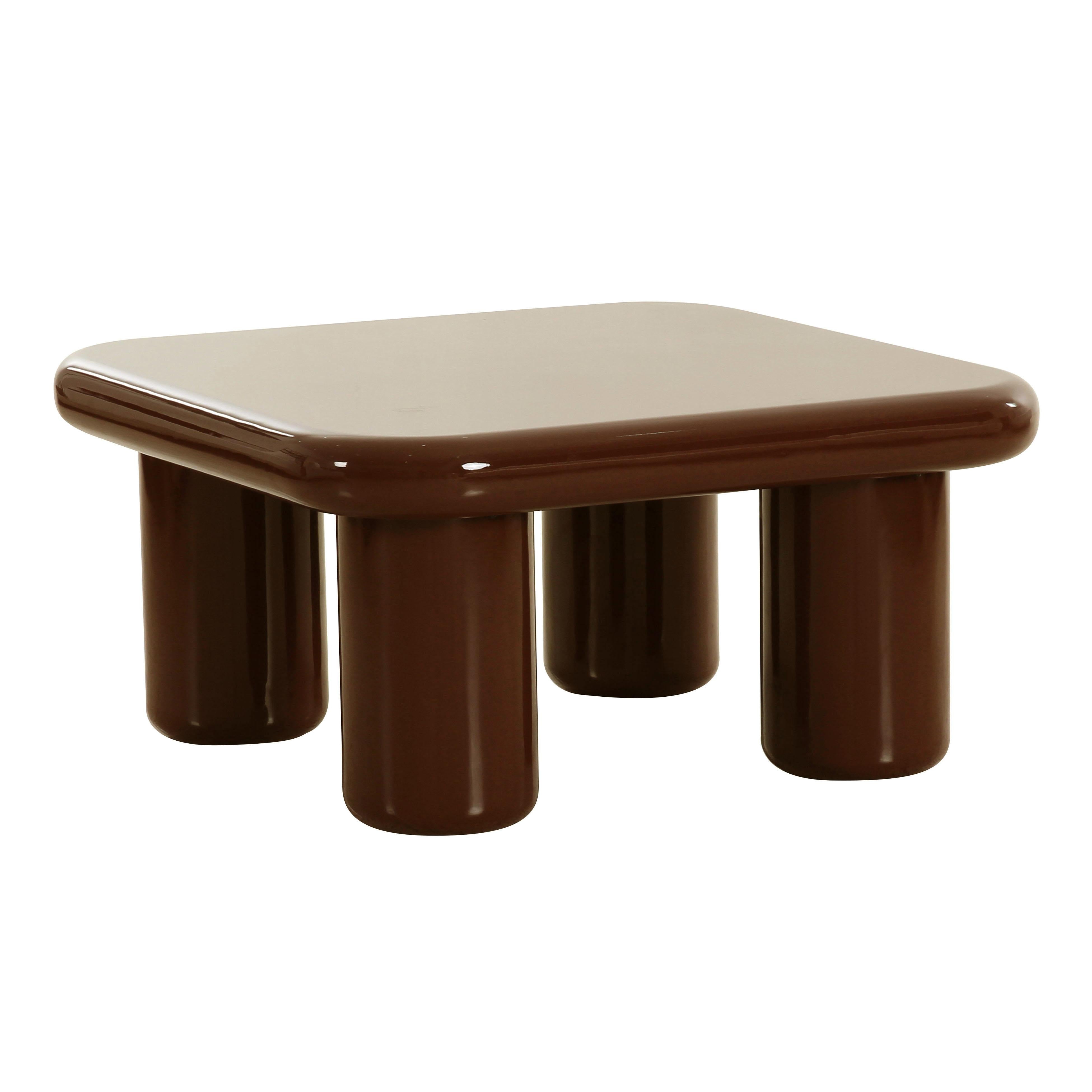 Memphis 33.5" Glossy Square Coffee Table