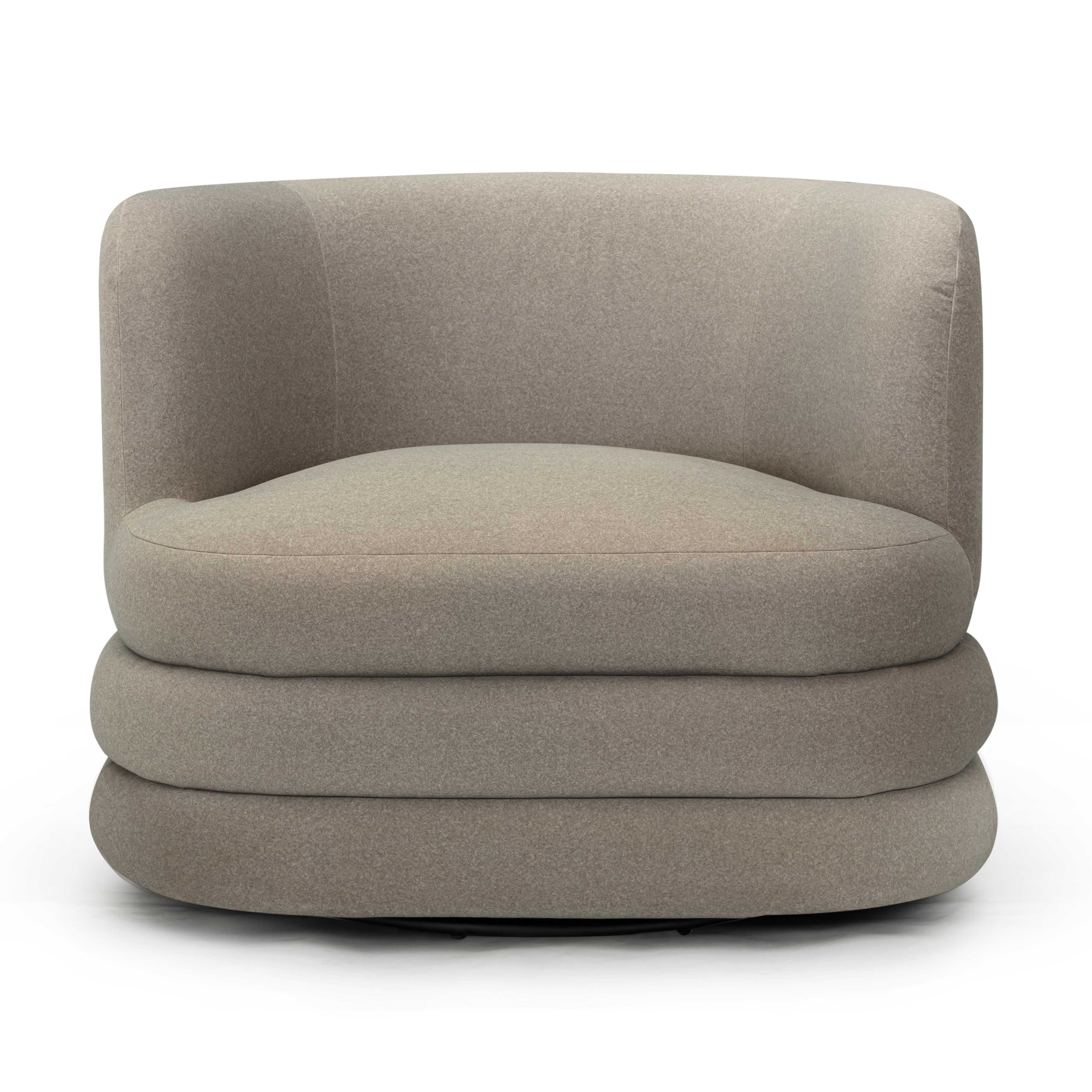 Astor Performance Faux Mohair Swivel Hotel Lounge Chair