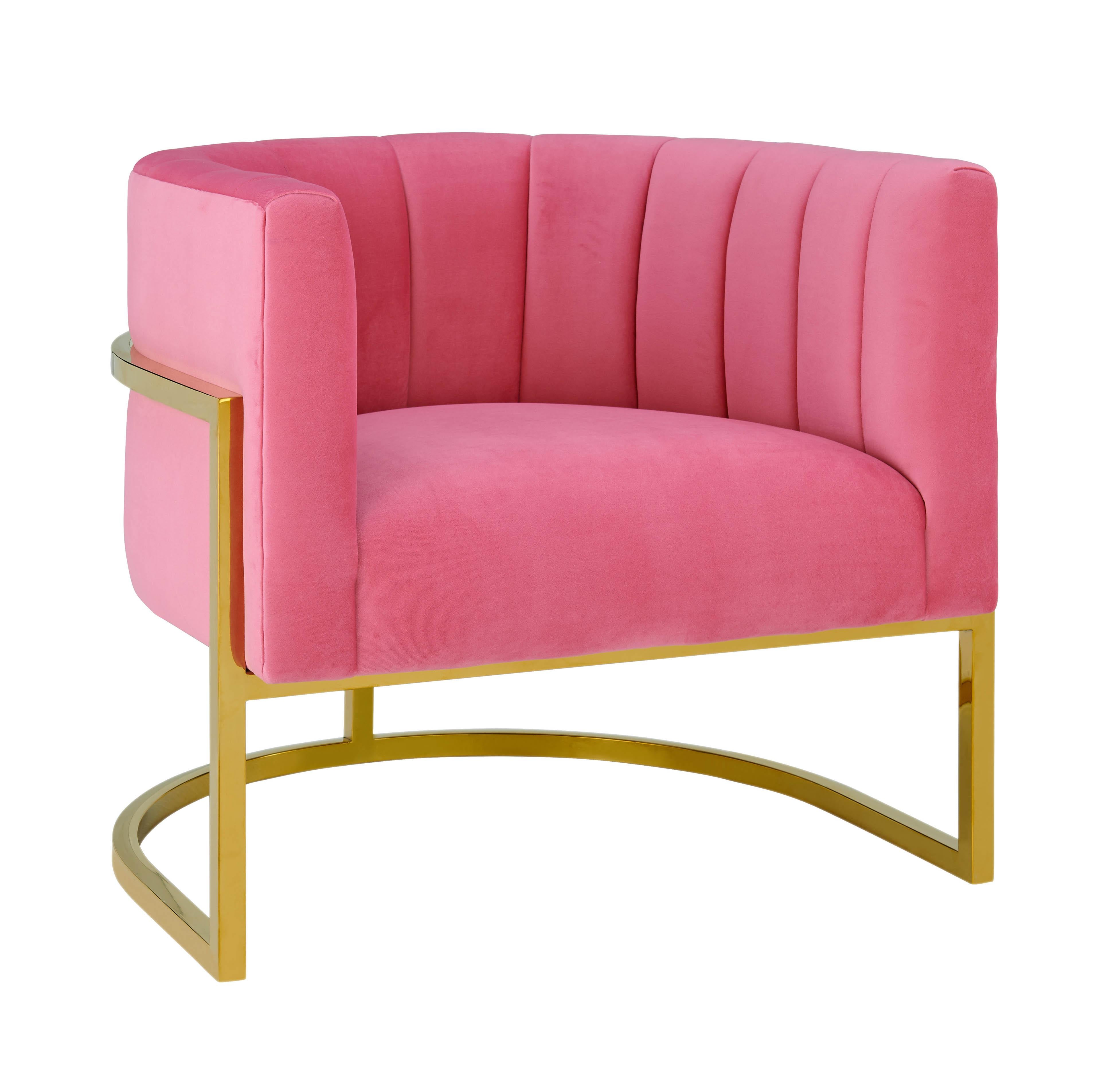 Magnolia Performance Velvet Accent Chair - Gold Base