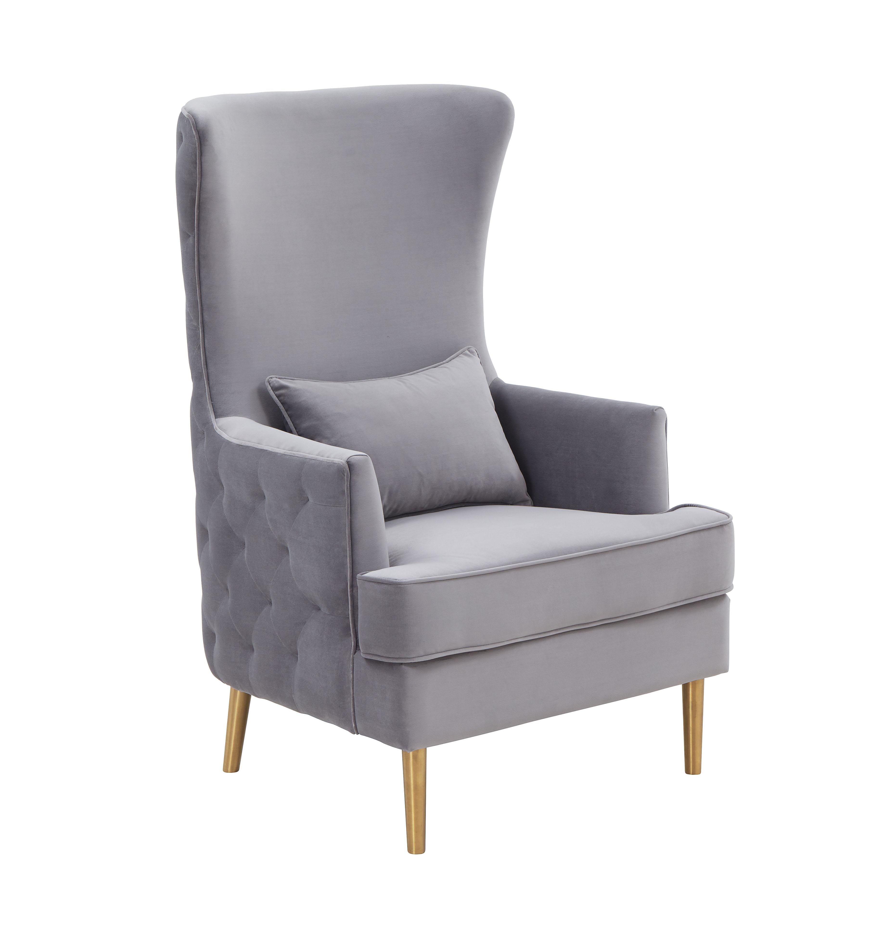 Alina Performance Velvet Tall Tufted Back Chair