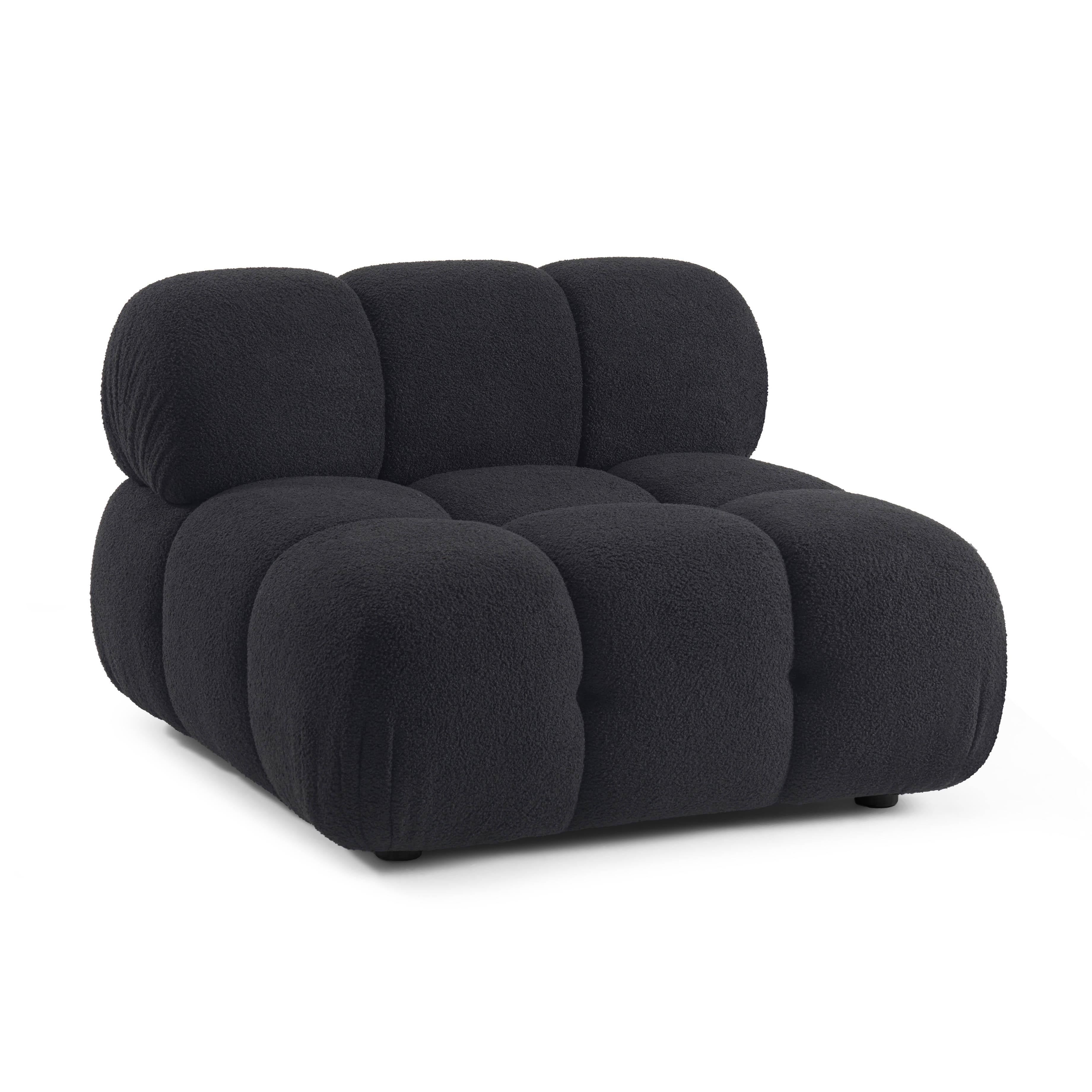 Calliope Performance Vegan Shearling Modular Armless Chair
