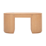 Marlow 64" Wood Executive Desk With Storage