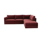 Willow 5-Piece Performance Velvet Modular Right Facing Sectional