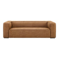 Aurora 90" Brown Leather Sofa