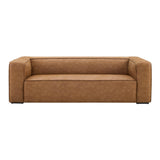 Aurora 90" Brown Leather Sofa