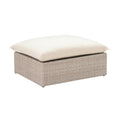 Cali 39" Natural Wicker Outdoor Ottoman / Coffee Table