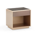 Martha 25" Taupe Mirrored Nightstand With Drawer