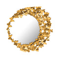 Butterfly 32.5"X31.5" Gold Mirror