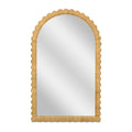 Bama 48" x 79" Jumbo Natural Rattan Arched Wall Mirror