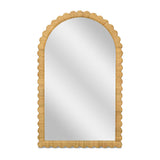 Bama 48" x 79" Jumbo Natural Rattan Arched Wall Mirror