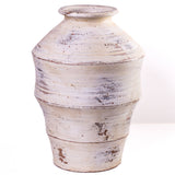 Visha Scalloped Distressed Cream Terracotta Vase