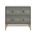 Pesce 25" Shagreen 2 Drawer Nightstand