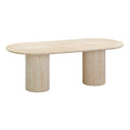 Brut 86" Concrete Patterned Indoor/Outdoor 86" Oval Dining Table
