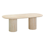 Brut 86" Concrete Patterned Indoor/Outdoor 86" Oval Dining Table