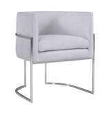 Giselle Performance Velvet Dining Chair with Silver Base