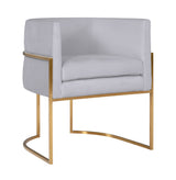 Giselle Performance Velvet Dining Chair with Gold Base