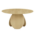 Emil Oak 58" Round Dining Table