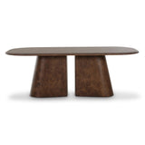 Gladyss 87" Brown Burl Oval Dining Table