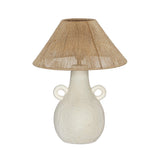 Lalit Natural &amp; White Ceramic Table Lamp