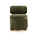 Amaya Green Upcycled Contract-Grade Chenille Swivel Desk Chair