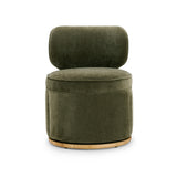 Amaya Green Upcycled Contract-Grade Chenille Swivel Desk Chair