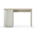 Marlene 47" Cream Faux Travertine Vanity Desk